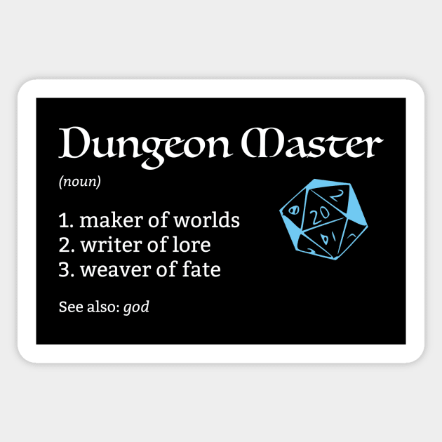 D&D Dungeon Master Definition Sticker by Sunburst